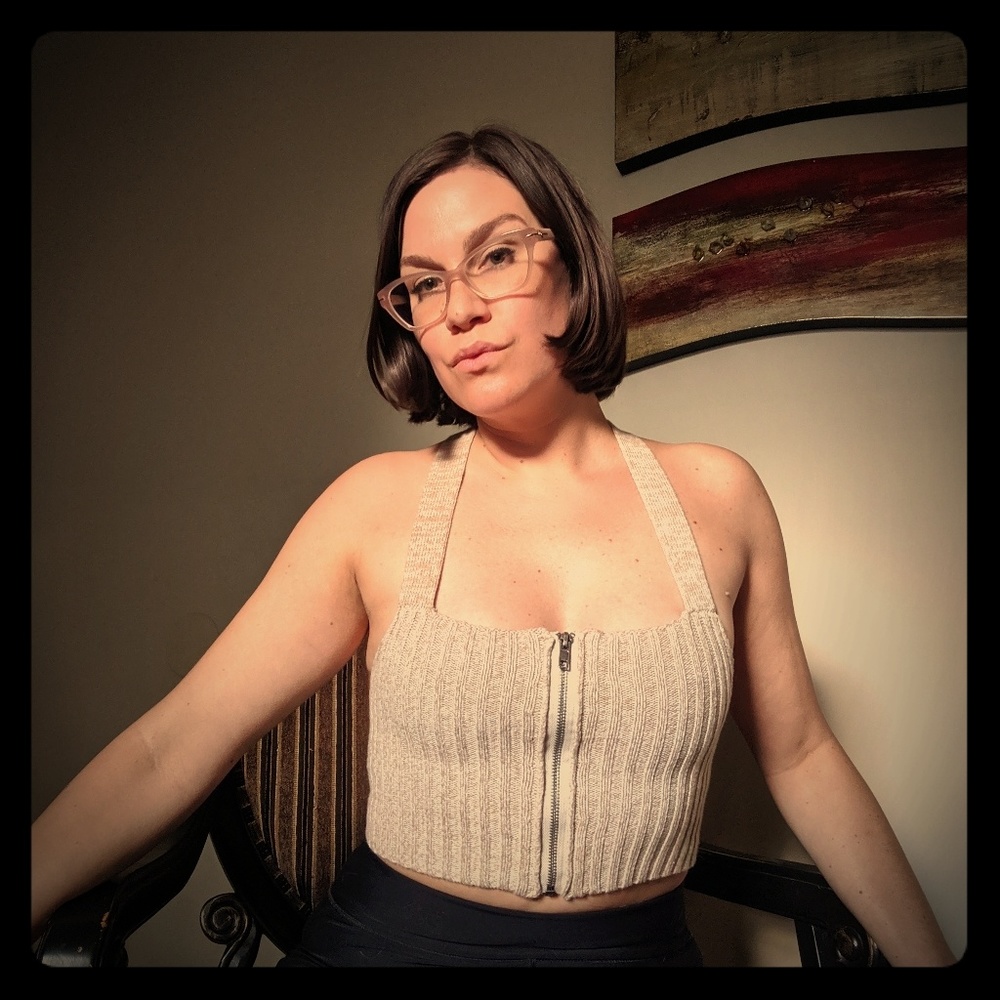 Silence + Noise knit cropped tank